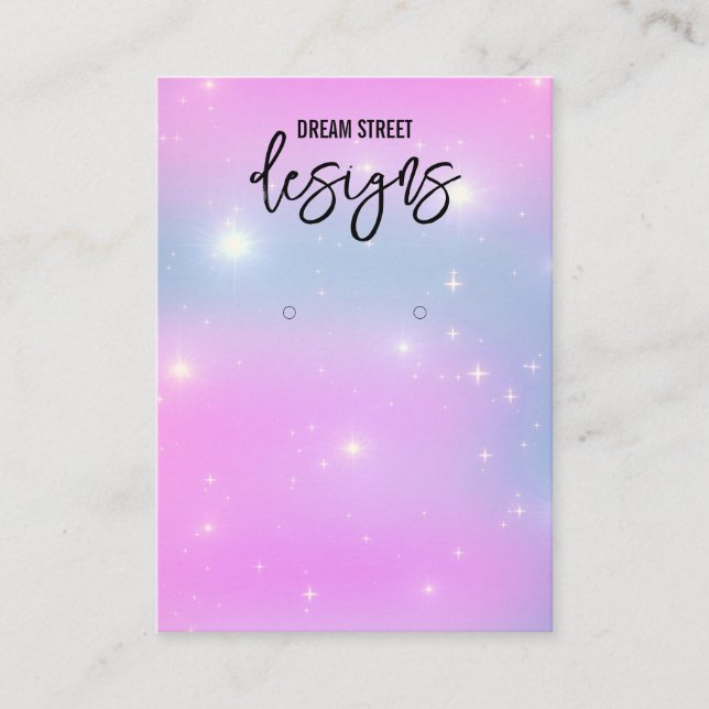 Glittery Trendy Earring Display Card (Front)
