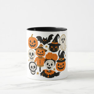 Glittery Whimsical Halloween Mug