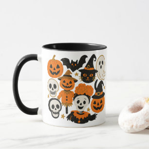 Glittery Whimsical Halloween Mug