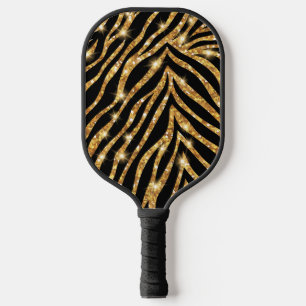 Glittery Zebra Pattern Pickleball Paddle