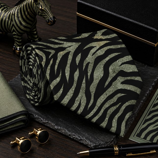 Glittery Zebra Wild Animal Pattern Tie (Creator Uploaded)