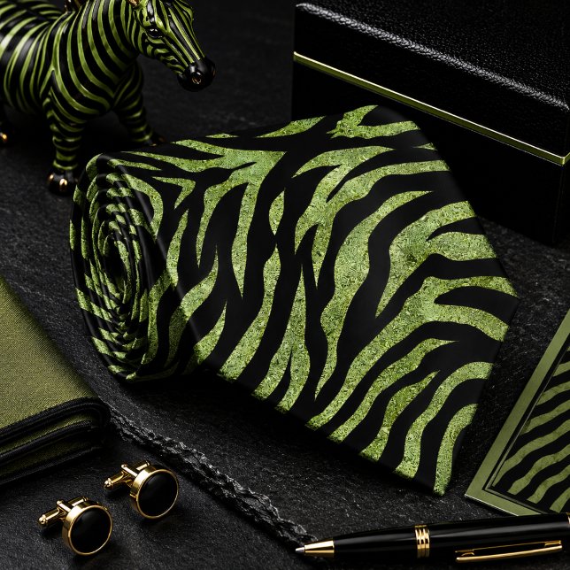  Glittery Zebra Wild Animal Pattern Tie (Creator Uploaded)