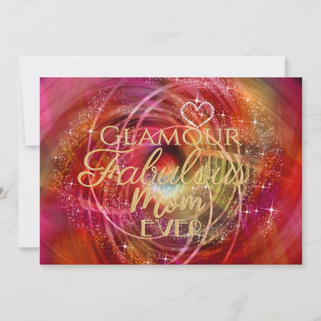 Glitttering Fabulous Mum Card (Front)