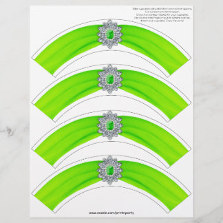 Glitz and Glam Cupcake Wrap - Lime