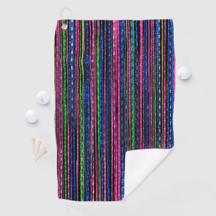Glitz and Glam Sparkly Stripes Golf Towel