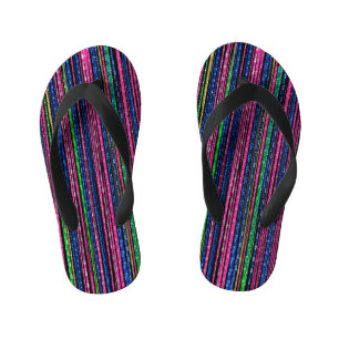 Glitz and Glam Sparkly Stripes Kid's Jandals