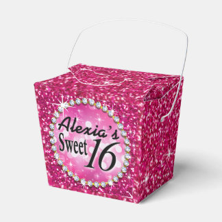 Glitz Bling Glitter Sparkle | fuchsia Favour Box