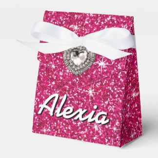 Glitz Bling Glitter Sparkle | fuchsia Favour Box