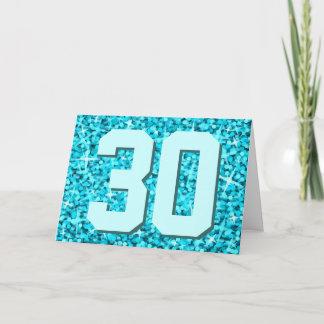 Glitz Blue 'Age' 'Happy Birthday' card