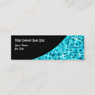Glitz Blue Black Curve business card skinny