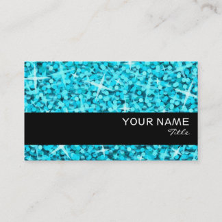 Glitz Blue black stripe business card template