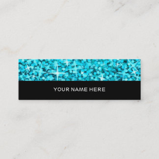 Glitz Blue business card skinny black