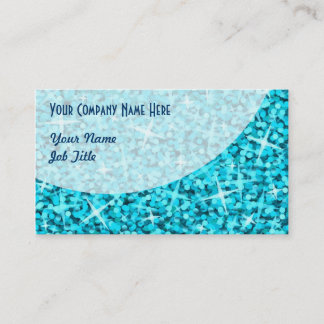Glitz Blue Curve business card template