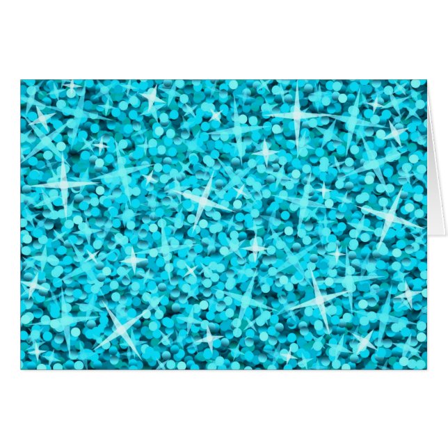 Glitz Blue greetings card (Front Horizontal)