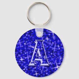 Glitz Blue 'monogram' keychain