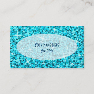 Glitz Blue Oval business card template
