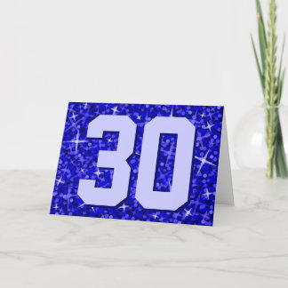 Glitz Dark Blue 'Age' 'Happy Birthday' card