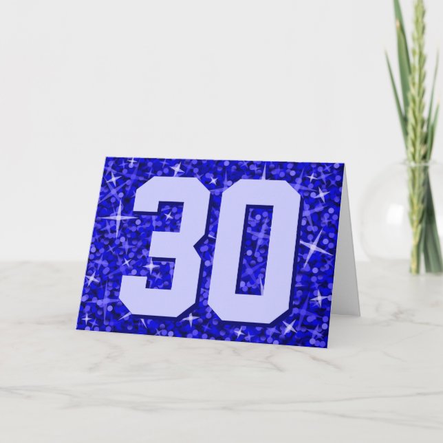 Glitz Dark Blue 'Age' 'Happy Birthday' card (Front)