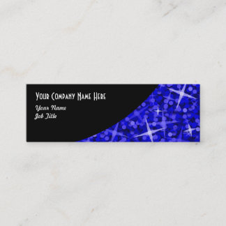 Glitz Dark Blue Black Curve business card skinny