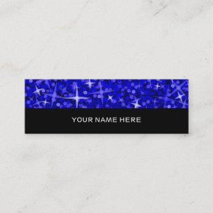 Glitz Dark Blue business card skinny black