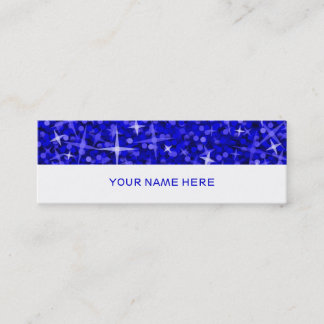 Glitz Dark Blue business card skinny white