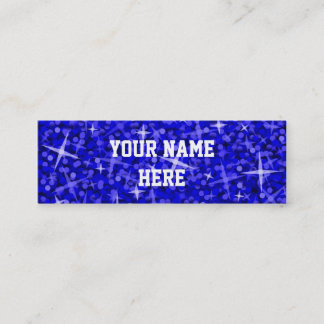 Glitz Dark Blue business card template skinny