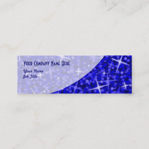 Glitz Dark Blue Curve business card skinny