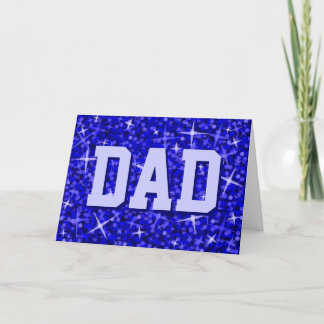 Glitz Dark Blue 'DAD' 'Happy Birthday' card