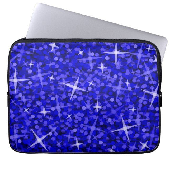 Glitz Dark Blue laptop sleeve 13 inch (Front)