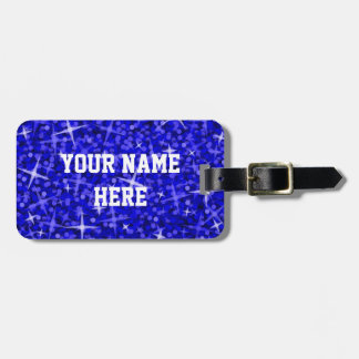 Glitz Dark Blue 'name' luggage tag
