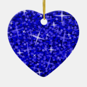Glitz Dark Blue ornament heart