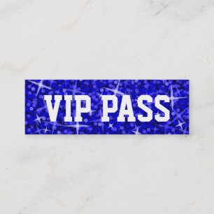 Glitz Dark Blue 'VIP PASS' business card skinny