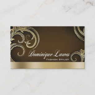 "Glitz Glam" - Classy Chic Elegant Fashion Stylist Business Card