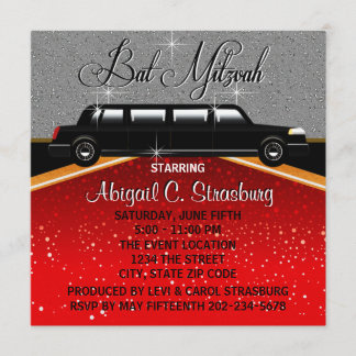 Glitz Glamour Red Carpet Movie Star Invitations