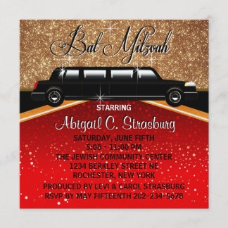Glitz Glamour Red Carpet Movie Star Invitations