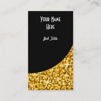 Glitz "Gold" Black Curve business card portrait