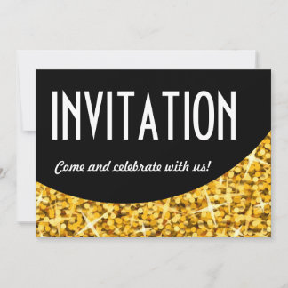Glitz "Gold" black curve 'Invitation' invitation
