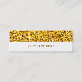 Glitz "Gold"  business card skinny white