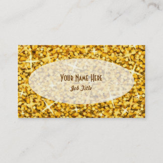Glitz "Gold" Oval business card template