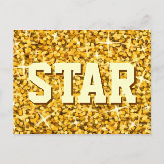 Glitz "Gold" 'STAR' postcard