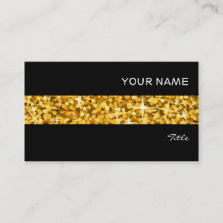 Glitz "Gold" stripe business card black