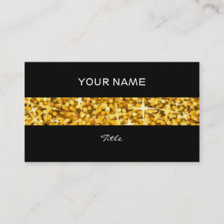 Glitz "Gold" stripe business card black back