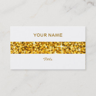 Glitz "Gold" stripe business card white back
