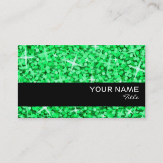 Glitz Green black stripe business card template