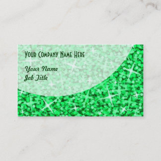 Glitz Green Curve business card template