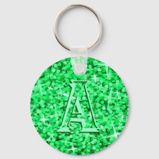 Glitz Green 'monogram' keychain