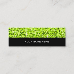 Glitz Lime business card skinny black