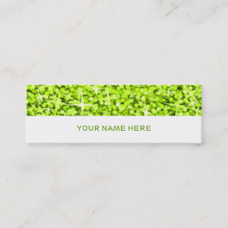 Glitz Lime business card skinny white