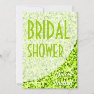 Glitz Lime curve 'Bridal Shower' invitation