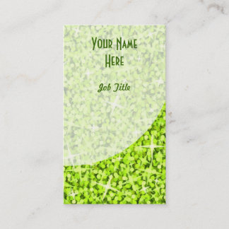 Glitz Lime Curve business card portrait